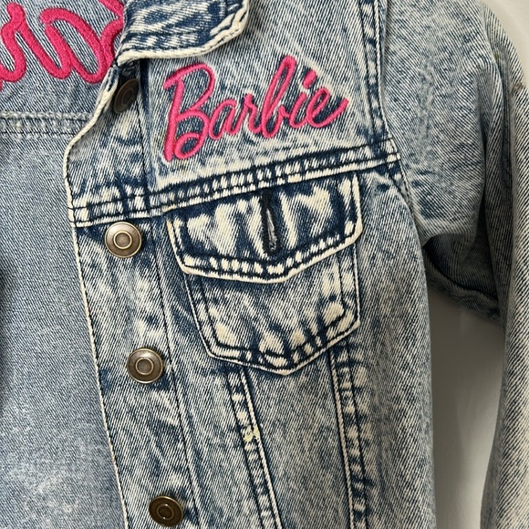 Barbie Girl’s Denim Button Down Embroidered Jacket - Picture 3 of 5
